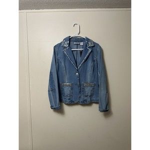Jeanology Jean Jacket Bedazzled Women’s Size 10